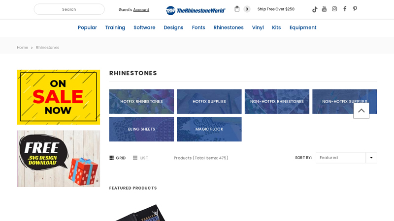 Hotfix Rhinestones, Flatback Rhinestuds, Bling Sheets & More