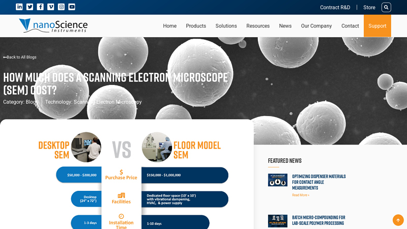 How Much Does a Scanning Electron Microscope (SEM) Cost?
