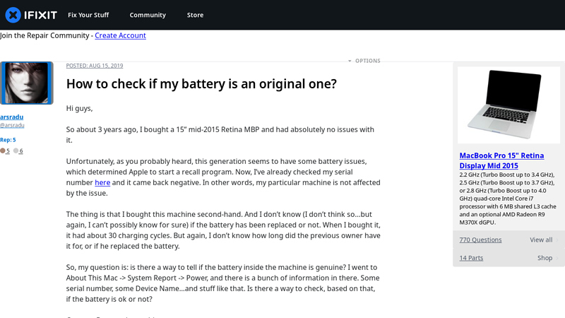 How to check if my battery is an original one?