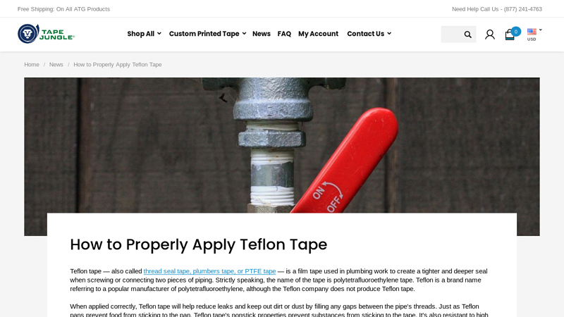 How to Properly Apply Teflon Tape