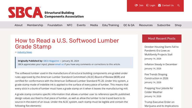 How to Read a U.S. Softwood Lumber Grade Stamp
