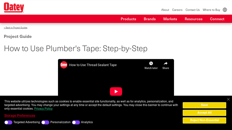How to Use Plumber's Tape: Step-by-Step