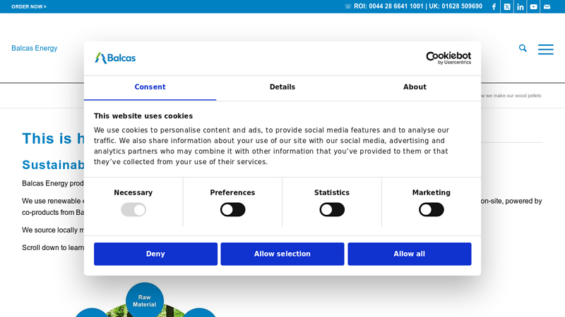 How we make our wood pellets with renewable energy.