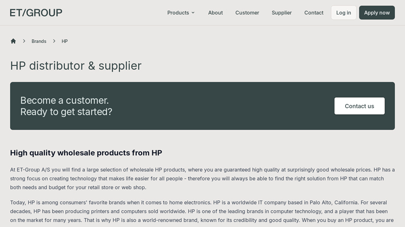 HP wholesale distributor