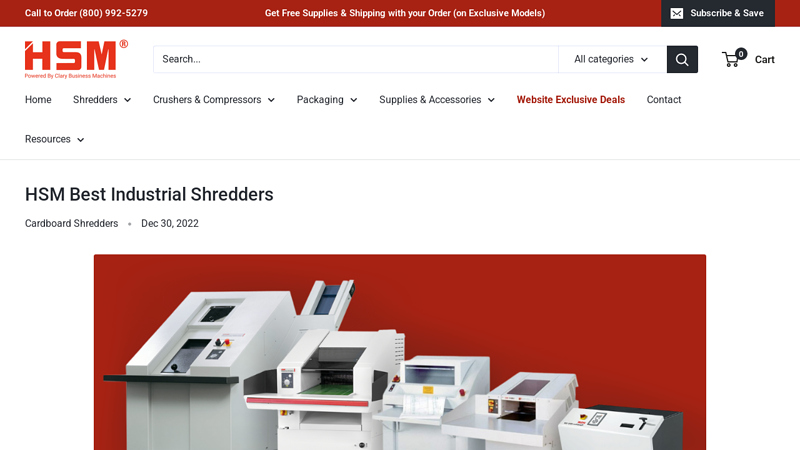 HSM Best Industrial Shredders