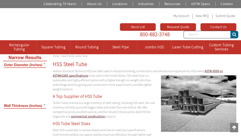 HSS Steel Tube Supplier