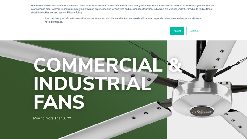 Hunter Industrial Fans: HVLS Fans