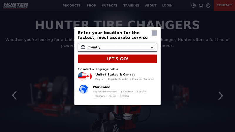 Hunter Tire Changers