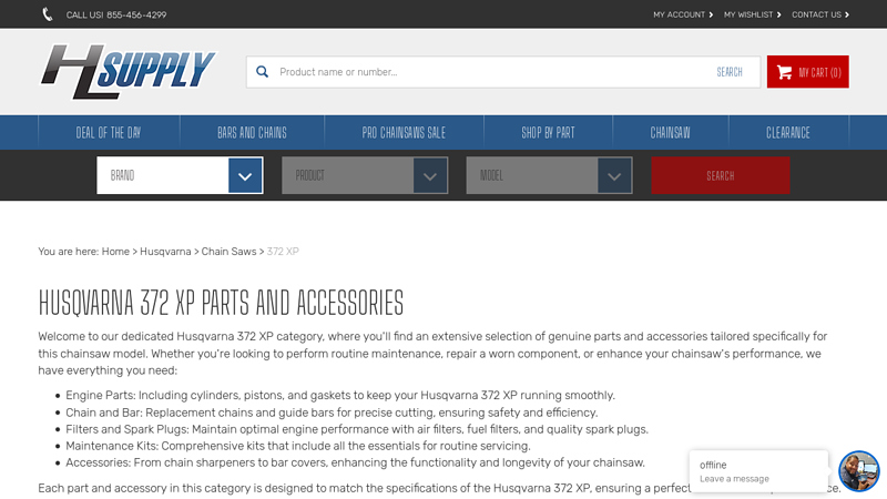 Husqvarna 372 XP Parts and Accessories