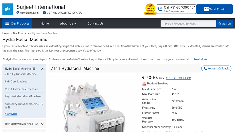 Hydra Facial Machine