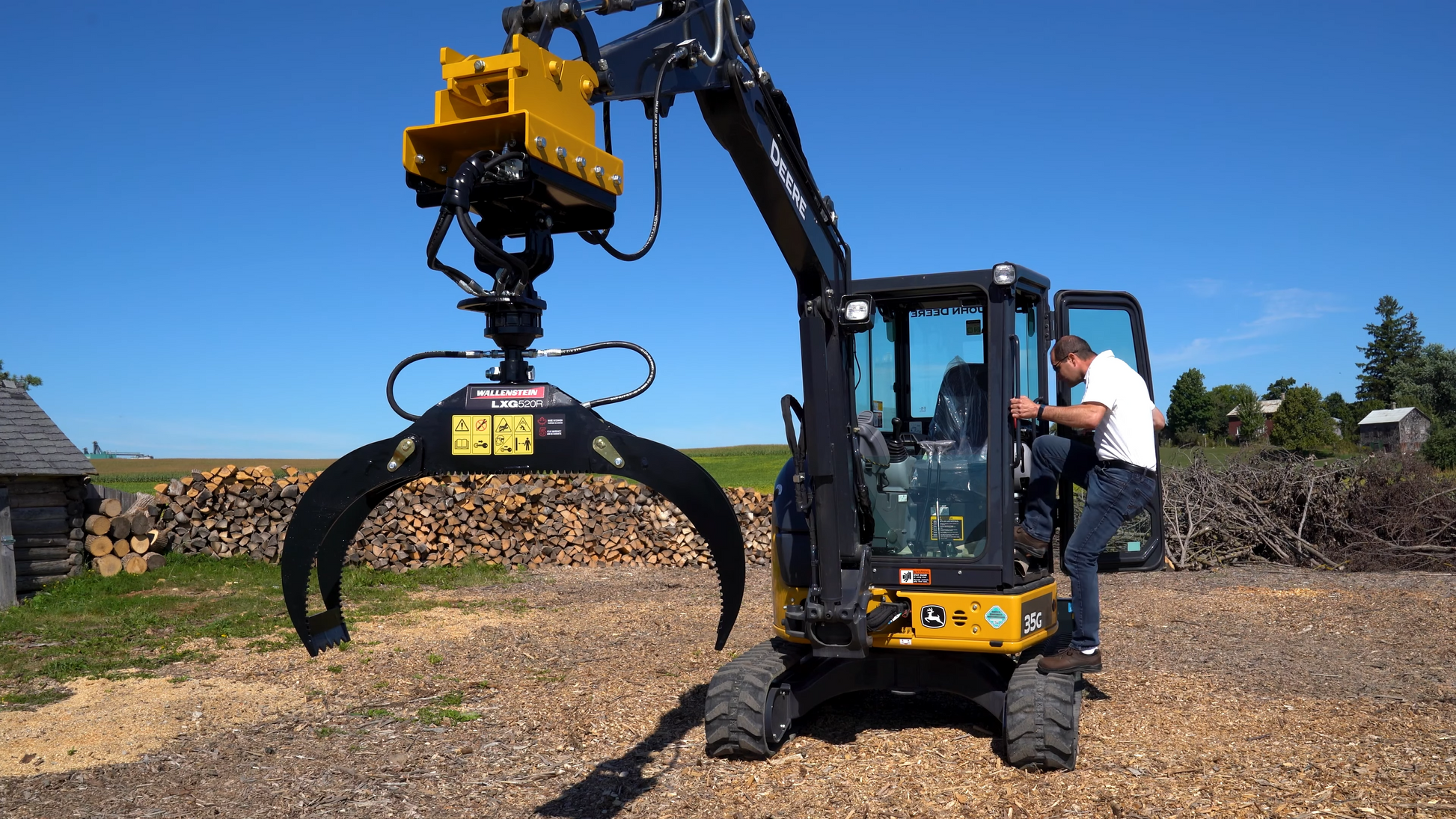Hydraulic Rotating Log Grapple Attachment