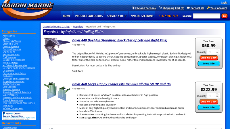 Hydrofoils and Trolling Plates