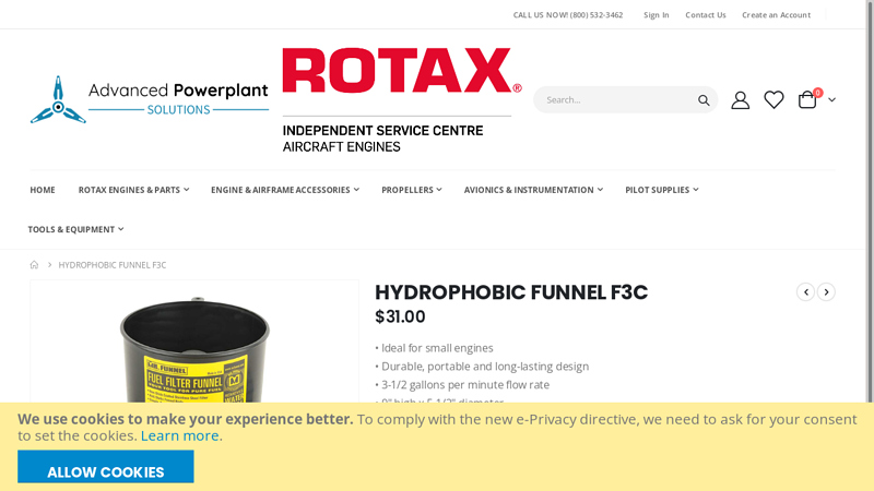 HYDROPHOBIC FUNNEL F3C