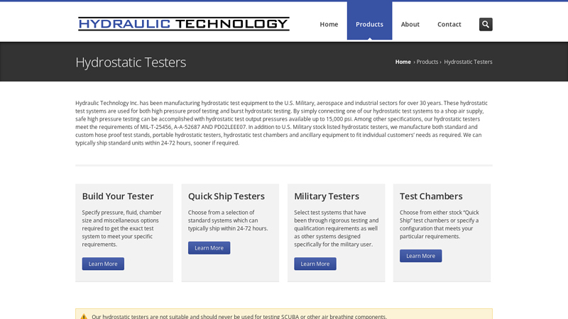Hydrostatic Testers & Hose Testers