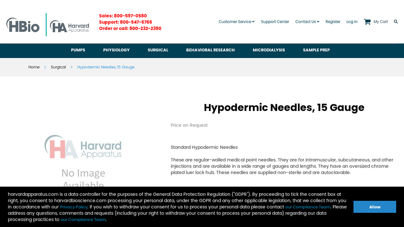 Hypodermic Needles, 15 Gauge