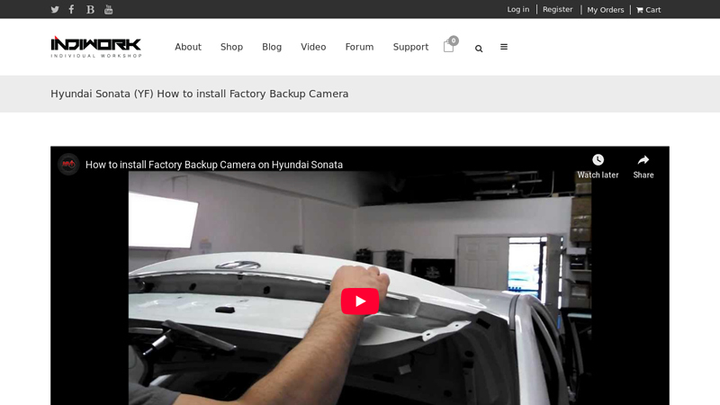 Hyundai Sonata (YF) How to install Factory Backup Camera