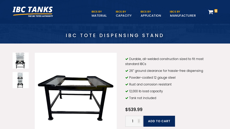 IBC Tote Dispensing Stand