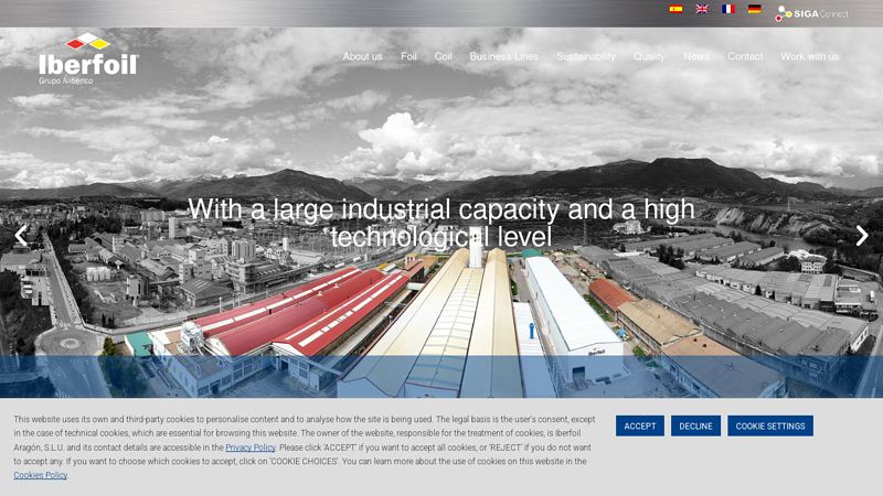 Iberfoil specialists in high quality aluminium rolling