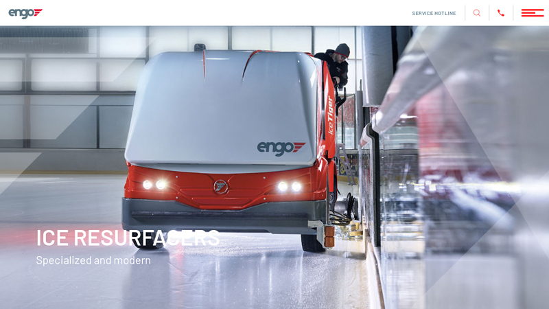 Ice resurfacers for all ice rink sizes and any conditions from Engo.