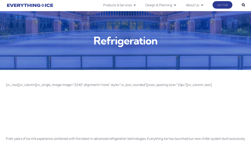 Ice Rink Refrigeration and Chillers