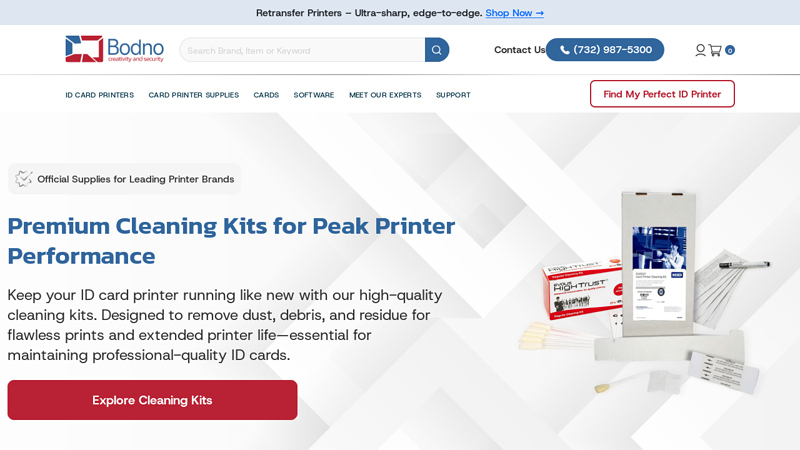 ID Card Printer Cleaning Kits & Maintenance Tools