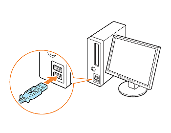 If You Want to Connect the Printer and Computer with a USB Cable