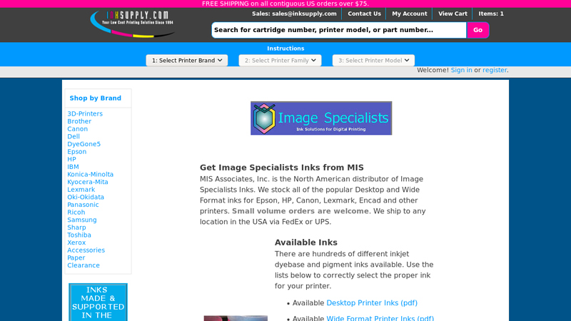 Image Specialists Inks