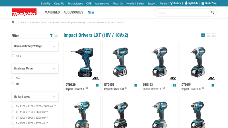 Impact Drivers LXT (18V / 18Vx2)