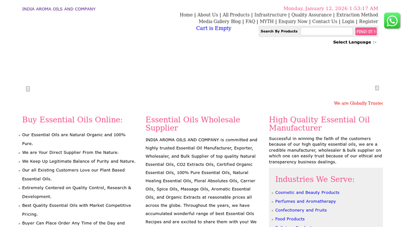 india aroma oils and company