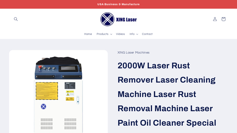 Industrial 1500W 2000W CW Laser Cleaning Machine Rusty Remove