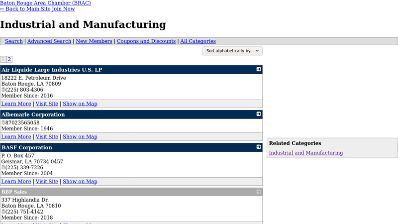 Industrial and Manufacturing