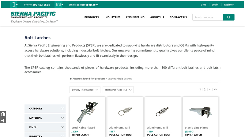 Industrial Bolt Latches