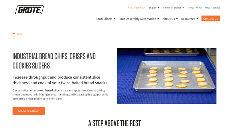 Industrial Bread Chip, Crisp, & Cookie Slicers