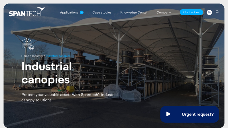 Industrial canopies by Spantech