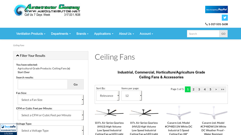 Industrial Ceiling Fans, Commercial Ceiling Fans & Agricultural ...