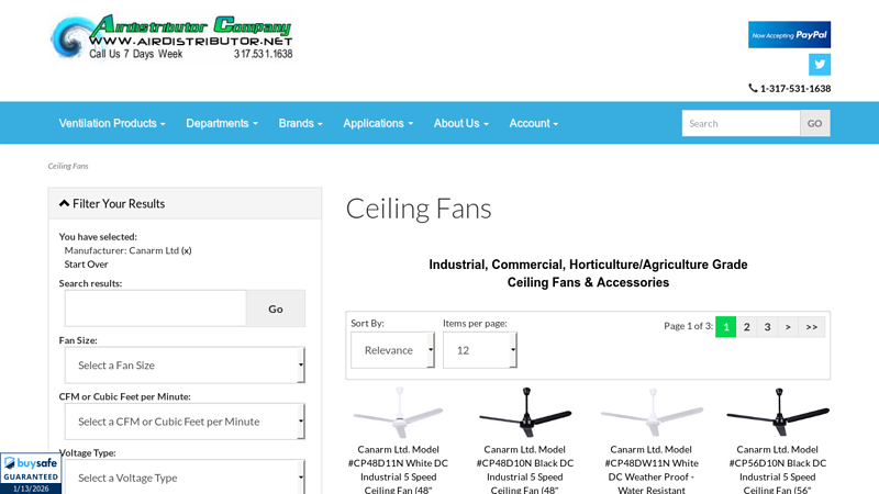 Industrial Ceiling Fans, Commercial Ceiling Fans & Agricultural ...
