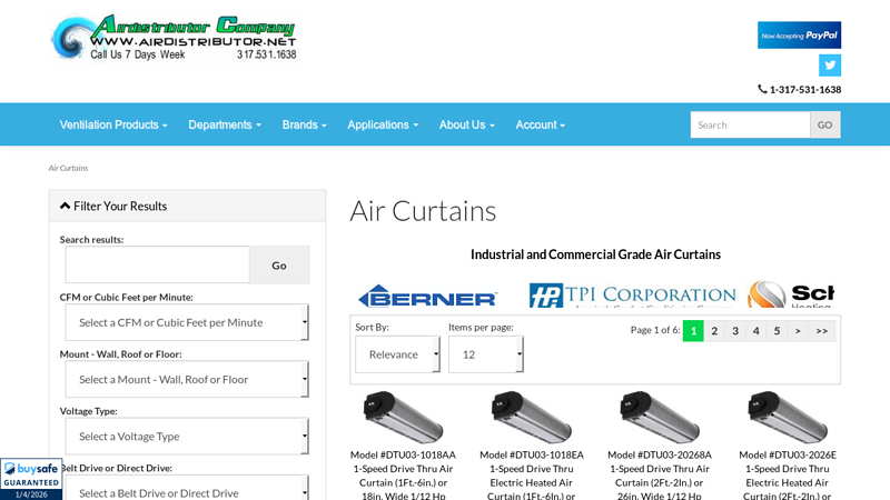 Industrial. Commercial and Agricultural Air Curtains for All Door ...