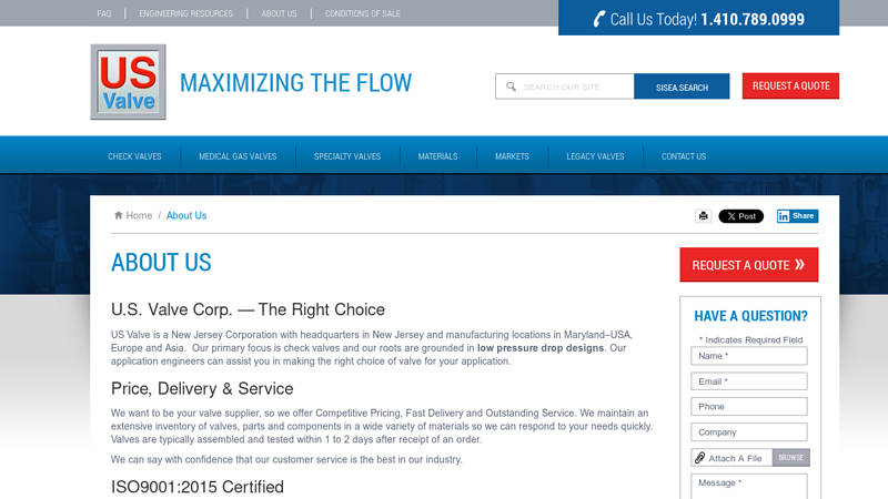 Industrial & Commercial Valve Manufacturer