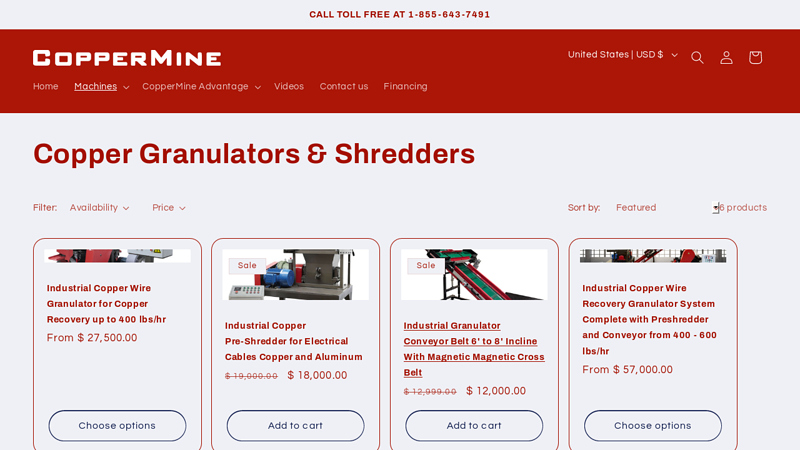 Industrial Copper Wire Granulators, Shredders, and Choppers