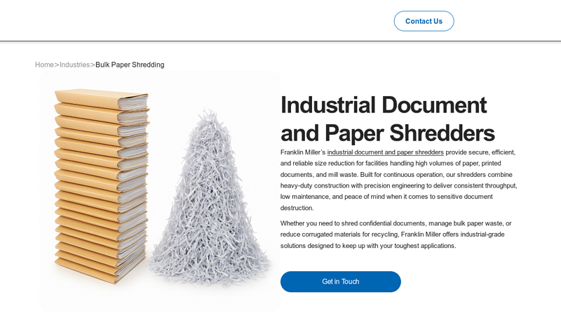 Industrial Document and Paper Shredders