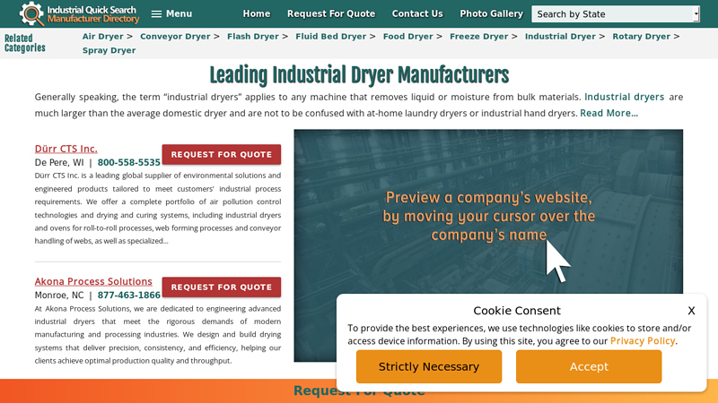 Industrial Dryer Manufacturers