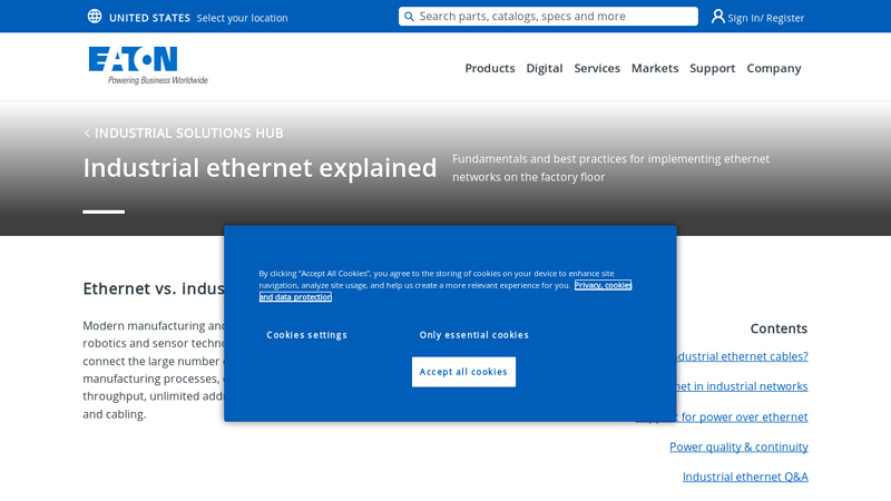 Industrial ethernet explained