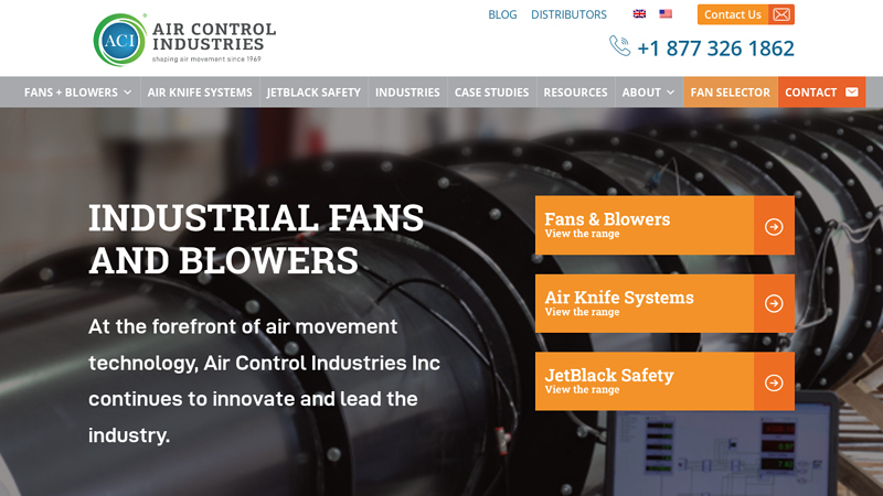 Industrial Fans, Air Knife Systems, Cooling Fans, Blowers, Ventilation