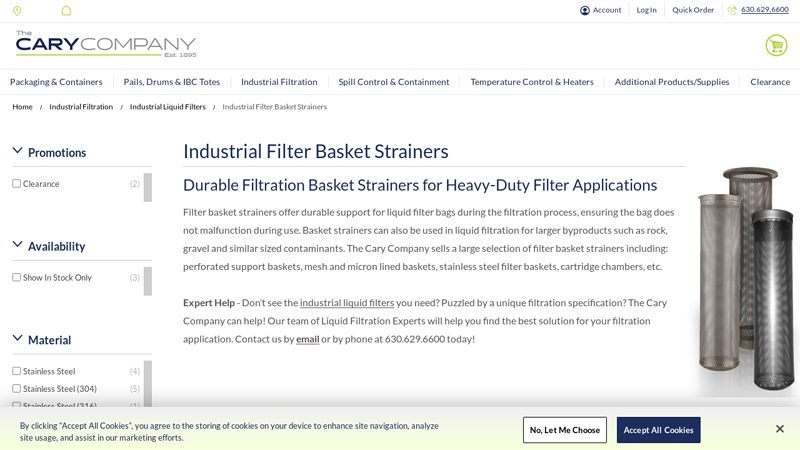 Industrial Filter Basket Strainers