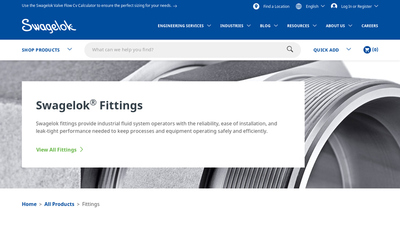 Industrial Fittings, Tube Fittings and Pressure Fittings