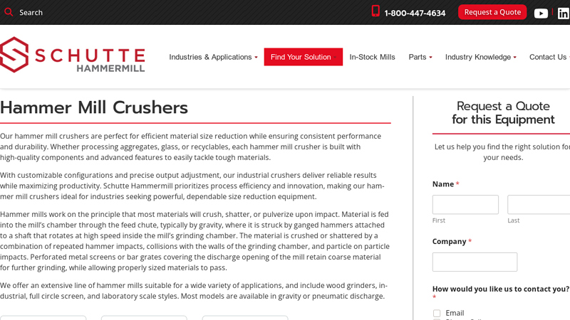 Industrial Hammer Mill Crushers