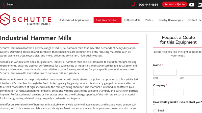 Industrial Hammer Mills