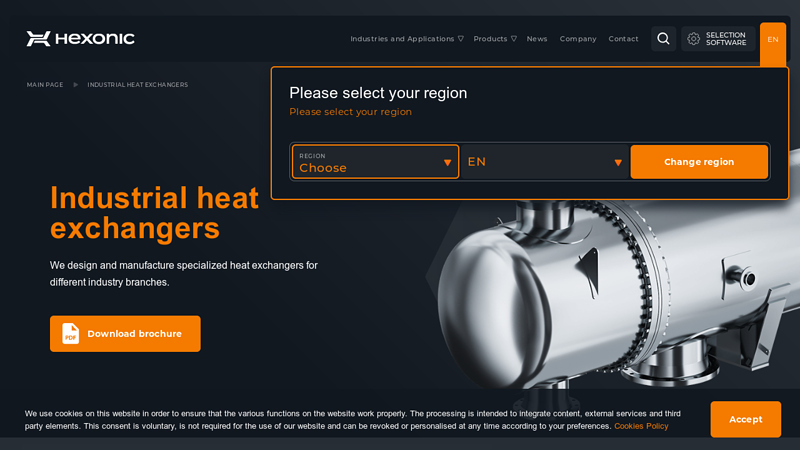 Industrial heat exchangers