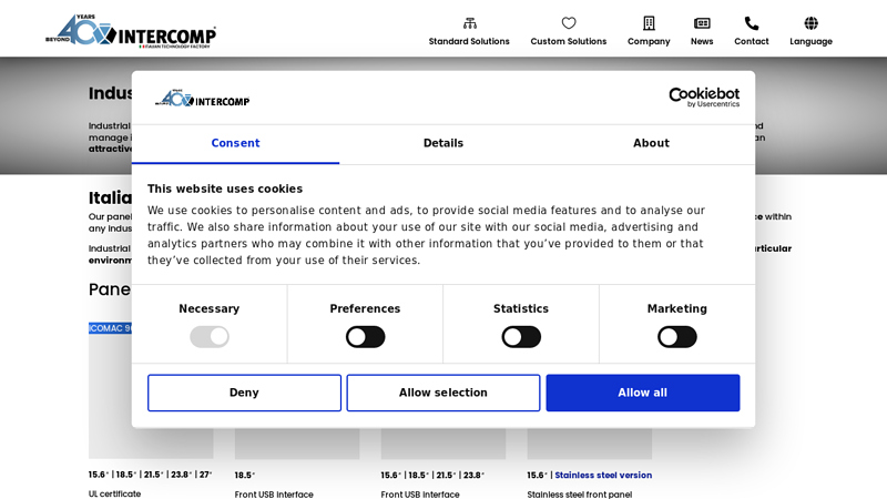 Industrial panel PCs