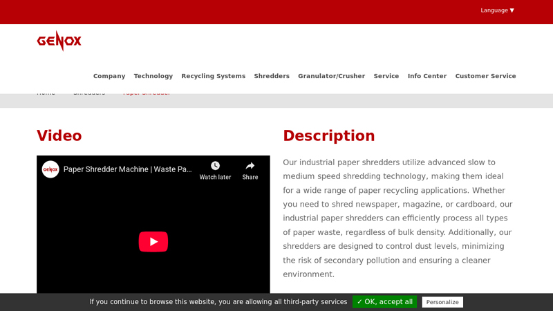 Industrial Paper Shredder